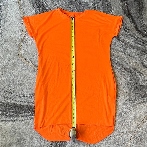Bright Orange T-Shirt Dress Size Large - Picture 3 of 8